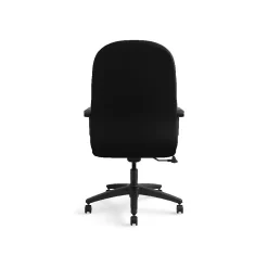 HON Pillow-Soft Executive High-Back Chair, Center-Tilt, Fixed Arms, Black Fabric
