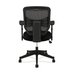 HON Prominent Mesh High-Back Task Chair, Center-Tilt, Adjustable Arms, Black Sandwich (BSXVL531MM10)