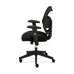 HON Prominent Mesh High-Back Task Chair, Center-Tilt, Adjustable Arms, Black Sandwich (BSXVL531MM10)