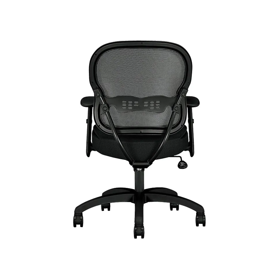 HON Wave Mesh Mid-Back Chair, Synchro-Tilt, Adjustable Arms, Black Sandwich Mesh (BSXVL712MM10)