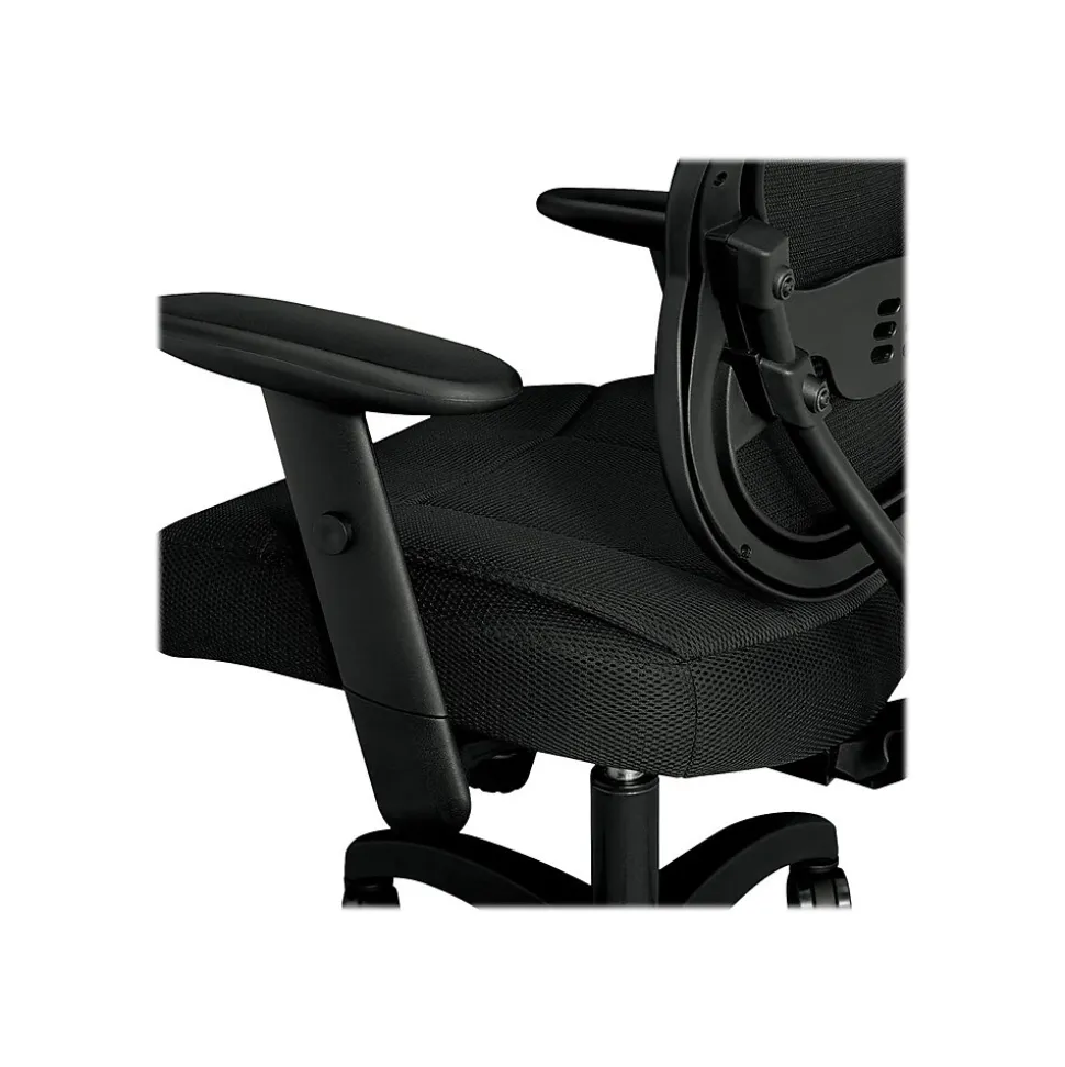 HON Wave Mesh Mid-Back Chair, Synchro-Tilt, Adjustable Arms, Black Sandwich Mesh (BSXVL712MM10)