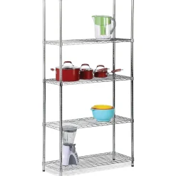 Honey Can Do 5-Tier 200 Lb. Capacity Shelving Unit, Chrome