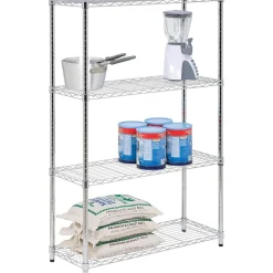 Honey-Can Do 4-Tier 250lb. Capacity Shelving Unit, Chrome (SHF-09437)