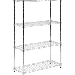 Honey-Can Do 4-Tier 250lb. Capacity Shelving Unit, Chrome (SHF-09437)