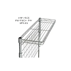 Honey-Can-Do Mini Microwaveable Shelf w/MDF Top, Chrome (SHF-09256)