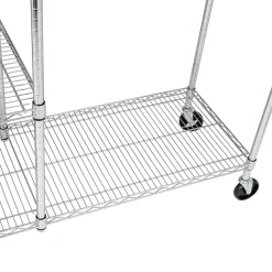 Honey-Can-Do Rolling Closet with Garment Bar and Shelves, 18