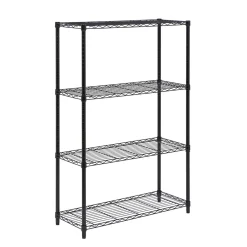 Honey-Can-Do 4-Shelf Metal Shelving Unit, 36"W, Black (SHF-03936)