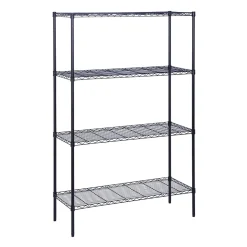 Honey-Can-Do 4-Shelf Metal Shelving Unit, 48"W, Black (SHF-05225)