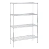 Honey-Can-Do 4-Shelf Metal Unit, 48''W, Chrome (SHF-05226)