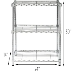Honey-Can-Do 3-Shelf Metal Unit, 24