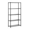 Honey-Can-Do 5-Shelf Metal Unit, 36"W, Black (SHF-01442)