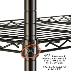 Honey-Can-Do 5-Shelf Metal Unit, 36"W, Black (SHF-09627)