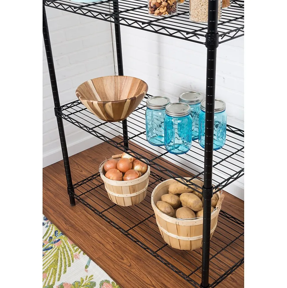 Honey-Can-Do 5-Shelf Metal Unit, 36"W, Black (SHF-09627)