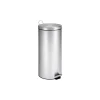 Honey-Can-Do Stainless Steel Round Step Trash Can with Lid, Silver, 7.92 Gallon (TRS-02110)
