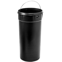 Honey-Can-Do Steel Indoor Round Step Trash Can with Hinged Lid, 7.92 Gallon, Silver (TRS-09075)