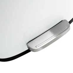 Honey-Can-Do Steel Indoor Trash Can Set with Hinged Lid, 7.92 & 1.32 Gallon, White (TRS-09076)