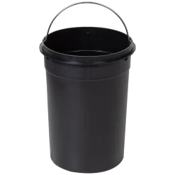 Honey-Can-Do Steel Round Step Trash Can with Lid, Black, 3.17 Gallon (TRS-05170)
