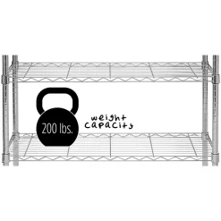 Honey-Can-Do Three Tier Storage Shelf, Chrome (SHF-09367)