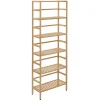 Honey-Can-Do 6-Tier Bamboo Shelf, 64" x 23.6" x 10", Natural (SHF-09979)