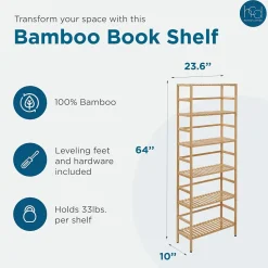 Honey-Can-Do 6-Tier Bamboo Shelf, 64