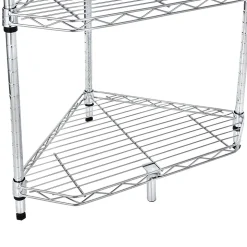 Honey-Can-Do 6-Tier Compact Triangle Corner Shelving Unit, Chrome (SHF-10025)