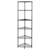 Honey-Can-Do 6-Tier Compact Triangle Corner Shelving Unit, Black (SHF-10005)