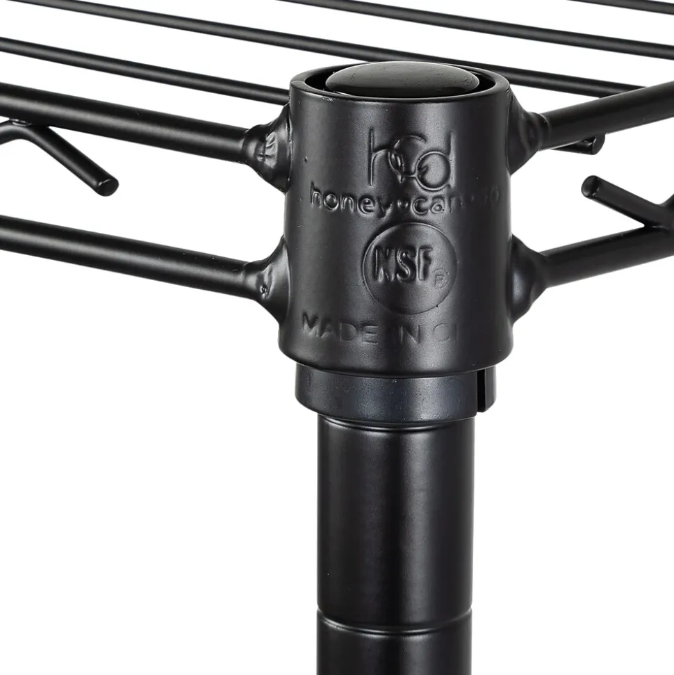 Honey-Can-Do 6-Tier Compact Triangle Corner Shelving Unit, Black (SHF-10005)