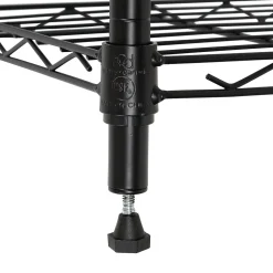 Honey-Can-Do 6-Tier Compact Triangle Corner Shelving Unit, Black (SHF-10005)