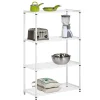 Honey-Can-Do 4-Tier Heavy-Duty Adjustable Shelving Unit with 250-lb Weight Capacity, 14"W, White (SHF-09440)