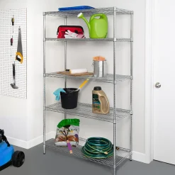 Honey-Can-Do 5-Tier Heavy-Duty Adjustable Shelving Unit with 800-lb Shelf Capacity, 18