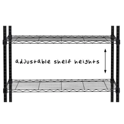 Honey-Can-Do 4-Tier 250lb. Capacity Shelving Unit, Black (SHF-01908)