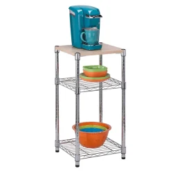 Honey-Can-Do 3-Tier Shelving Tower with MDF Top (SHF-09365)