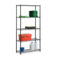 Honey-Can-Do 5-Tier Shelving, Black Powder Coat (SHF-06831)
