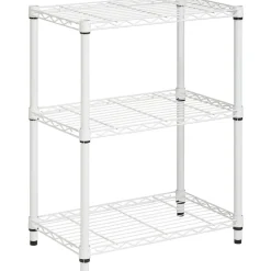 Honey-Can-Do 3-Tier Shelving Unit - 250 Lb. Capacity, White (SHF-09619)
