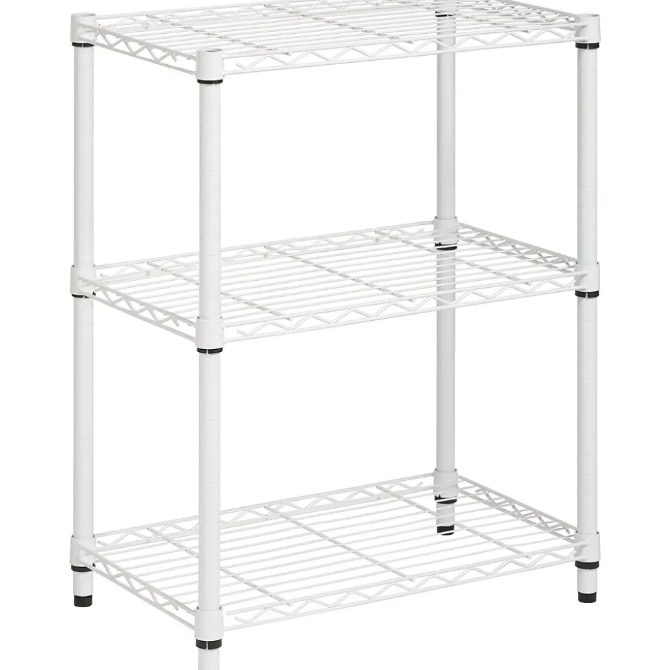 Honey-Can-Do 3-Tier Shelving Unit - 250 Lb. Capacity, White (SHF-09619)