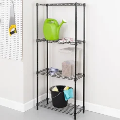 Honey-Can-Do 4-Tier Slim Profile Shelving Unit, 56