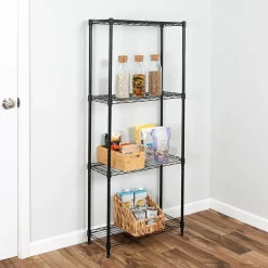 Honey-Can-Do 4-Tier Slim Profile Shelving Unit, 56