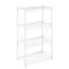Honey-Can-Do 4-Tier Wire Shelving Unit, White (SHF-09452)