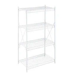 Honey-Can-Do 4-Tier Wire Shelving Unit, White (SHF-09452)