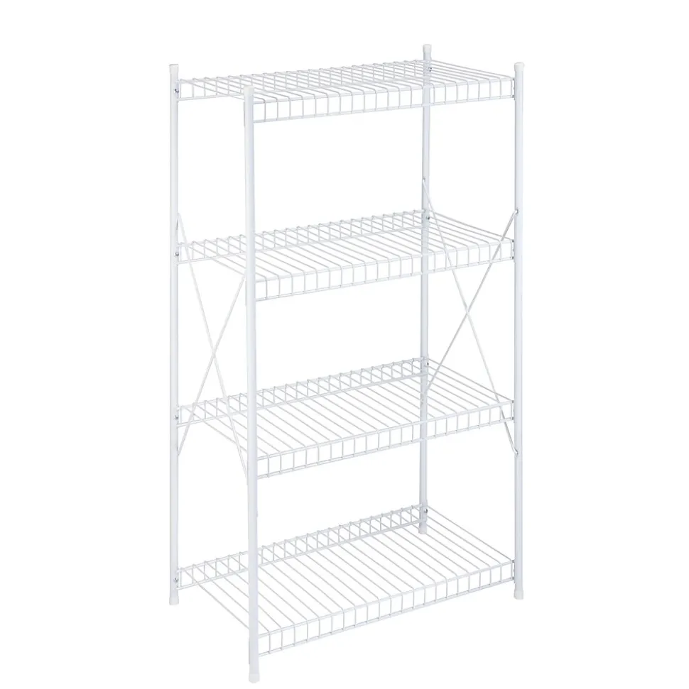 Honey-Can-Do 4-Tier Wire Shelving Unit, White (SHF-09452)