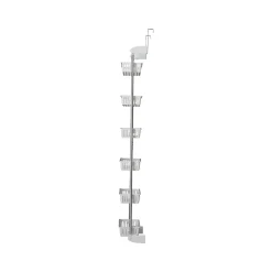 Household Essentials 6-Shelf Plastic Over-the-Door Storage Rack, 18", White (2154-1)