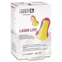 Howard Leight Laser Lite Uncorded Earplugs, Magenta/Yellow, 500/Box (LL-1-D) (LL-1-D)