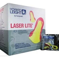 Howard Leight Laser Lite Corded Earplugs, Magenta/Yellow, 100/Box (LL-30)