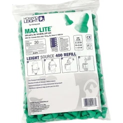 Howard Leight Maximum Lite Uncorded Disposable Earplugs, Refill, Green, Foam, 30 dB, 400 Single/Box, 200 Pairs/Box (154-LPF-LS4)