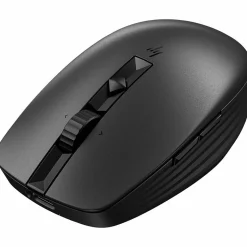 HP 710 Rechargeable Silent Wireless Ergonomic Track-On-Glass Mouse, Black (6E6F2AA)