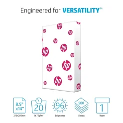 HP 8.5" x 14" Multipurpose Paper, 20 lbs., 96 Brightness, 500/Ream (HPM1420)