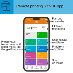 HP DeskJet 4255e Wireless All-in-One Color Inkjet Printer, Scanner, Copier, Best for Home, 3 Months of Ink Included (588S6A)