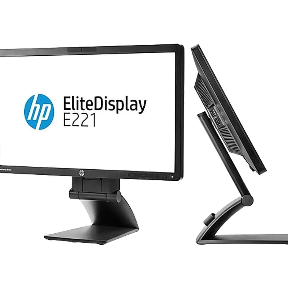 HP EliteDisplay E221 Refurbished 21.5" LED Monitor, Black
