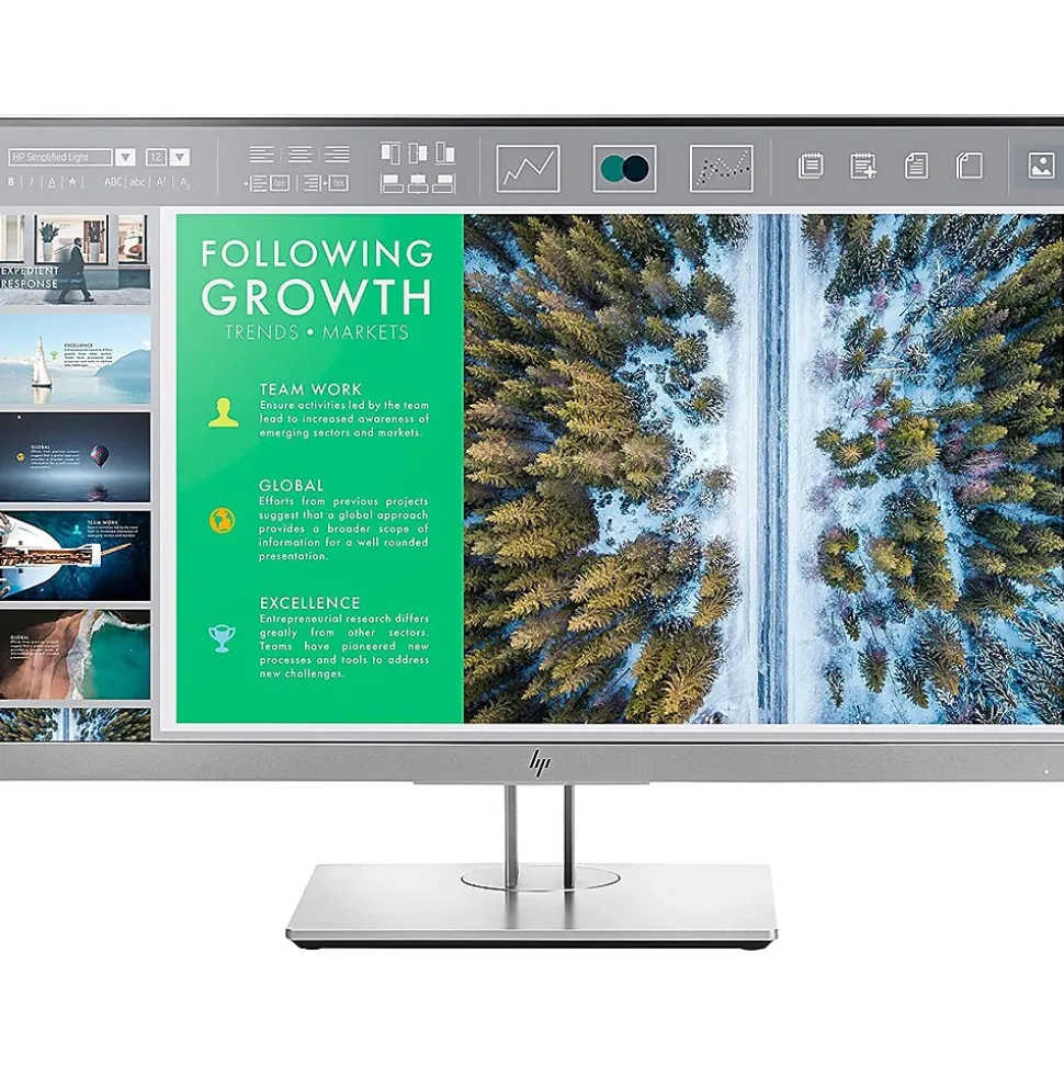 HP EliteDisplay Refurbished 23.8" LED Monitor, Black/Silver (HPR-E243)