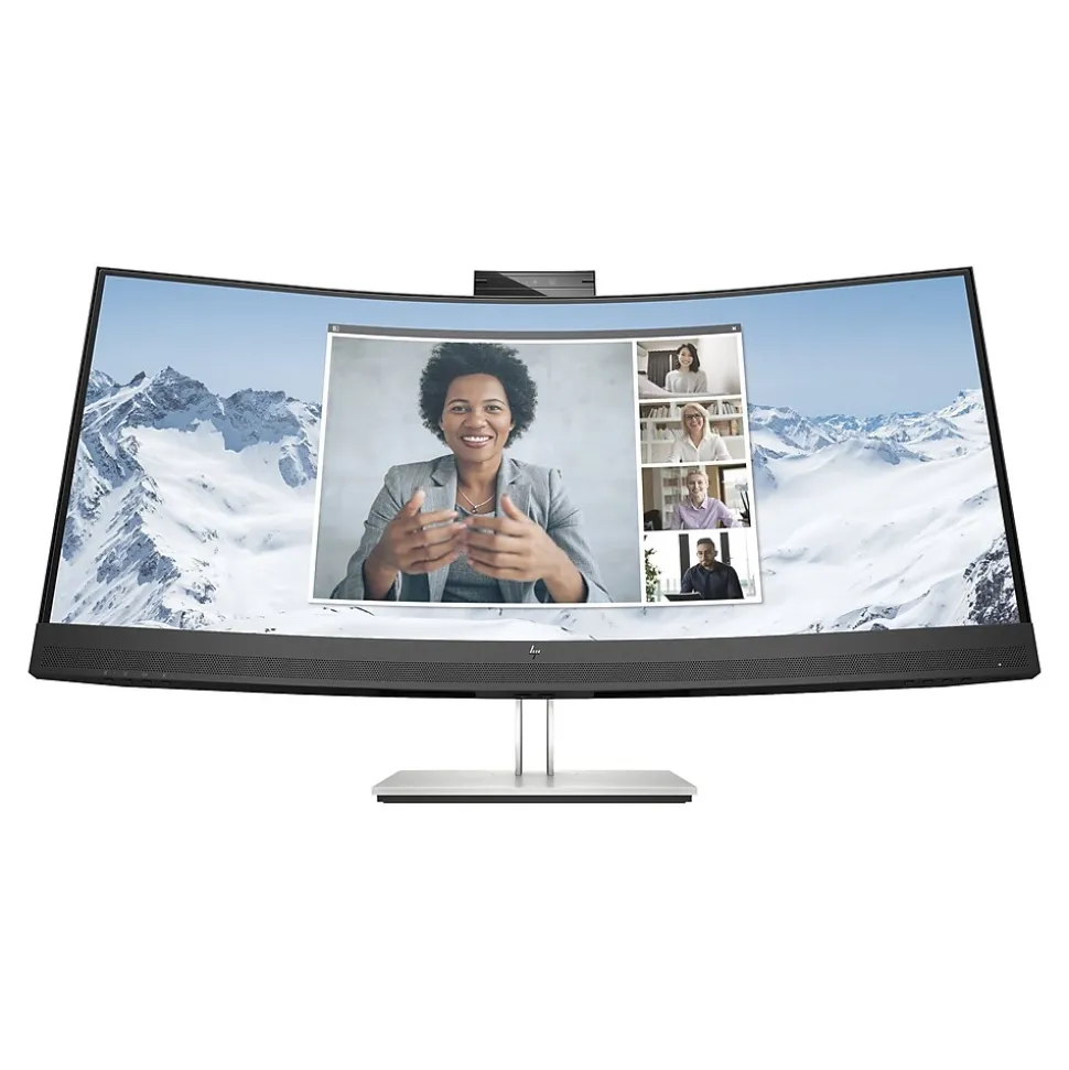 HP E34m G4 Conferencing Monitor 34" Curved LED, Black Head/Silver (Stand) (40Z26AA#ABA)